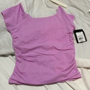 Art Class L 10/12 orchid off shoulder rushed top stretchy target NWT perfect